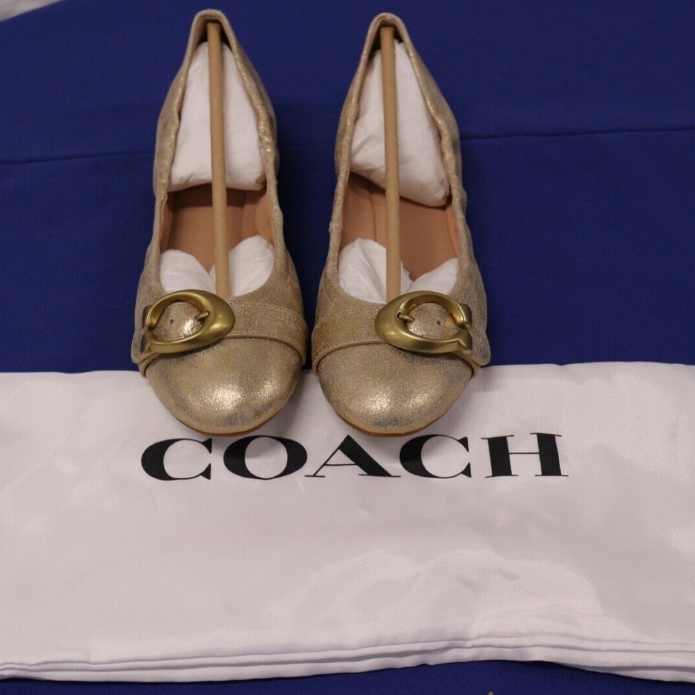 Coach Stanton Ballet Flat with Signature Buckle